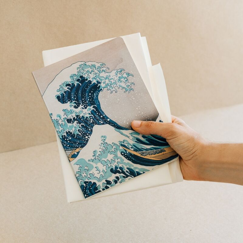 The Great Wave of Kanagawa Hokusai pack 3 A5 notebooks