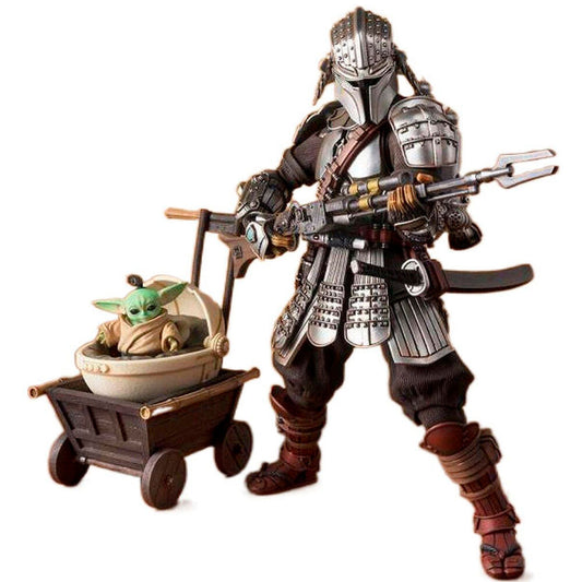 Star Wars Ronin Mandalorian Beskar Armor & Grogu Figur 18cm