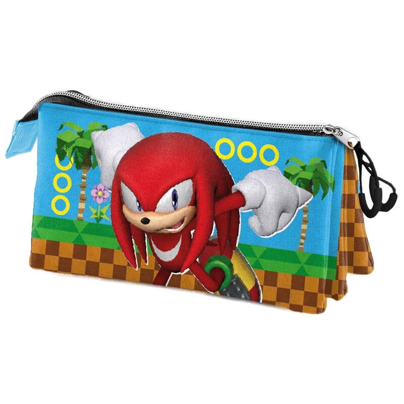 Sonic the Hedgehog Knuckles Run triple pencil case