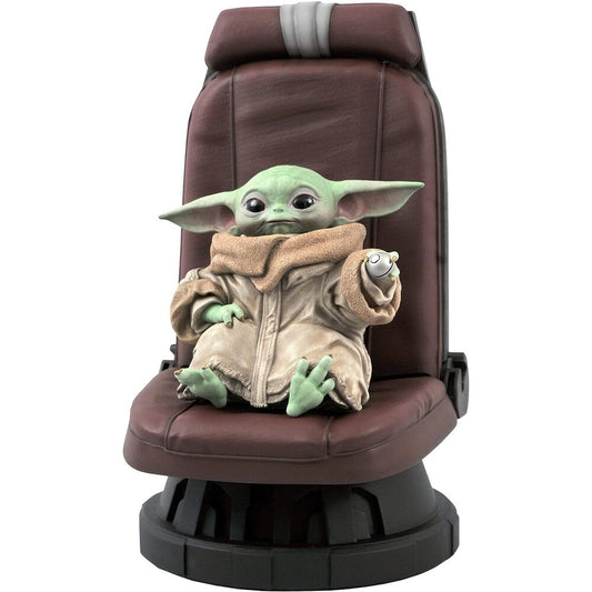 Star Wars The Mandalorian Yoda The Child in Chair statue 30cm