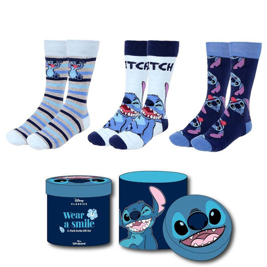 Disney Stitch pack 3 assorted socks adult