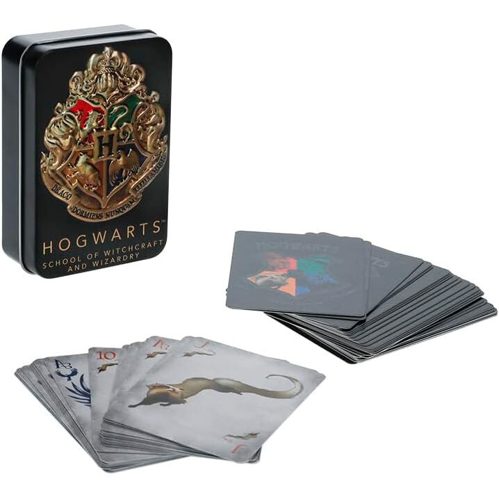 Composed of 52 cards with 2 cards in a metal box for storage.