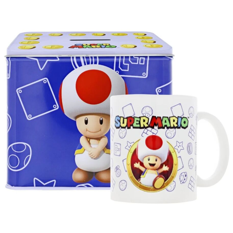 Nintendo Super Mario Bros Toad Mug + Money box set