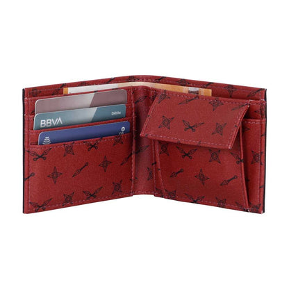 Size: 2x12x12cm. Wallet with compartments for credit cards or ID documents. Large central pocket for banknotes and tickets.