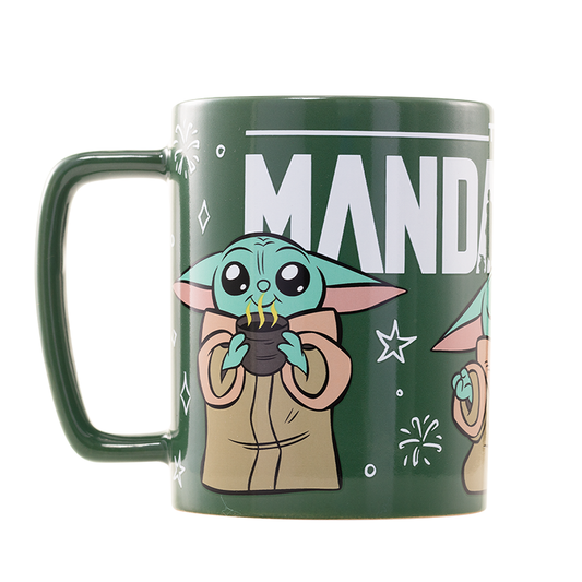 Star Wars Mandalorian Grogu Mug med Teddy Bear Lock 440ml