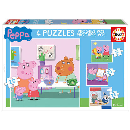 Peppa Pig Progressive puzzle 12-16-20-25pcs