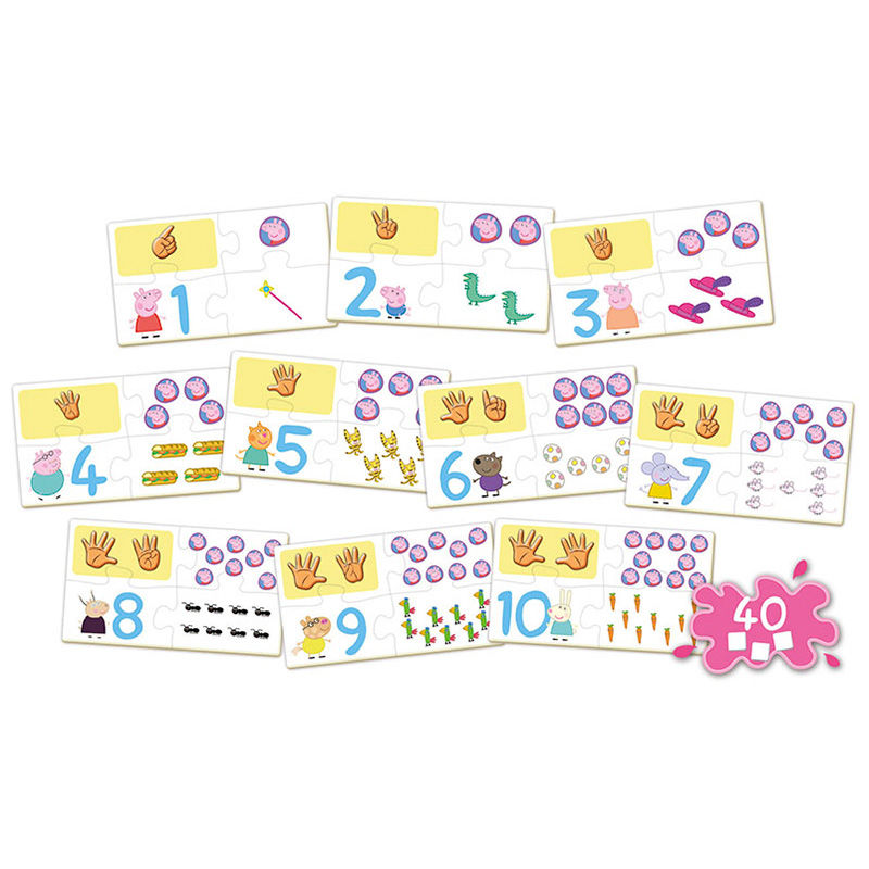 Age: 3-4 years old. Learn to differentiate numbers. Relates numbers to quantities. Assimilate the order of numbers.