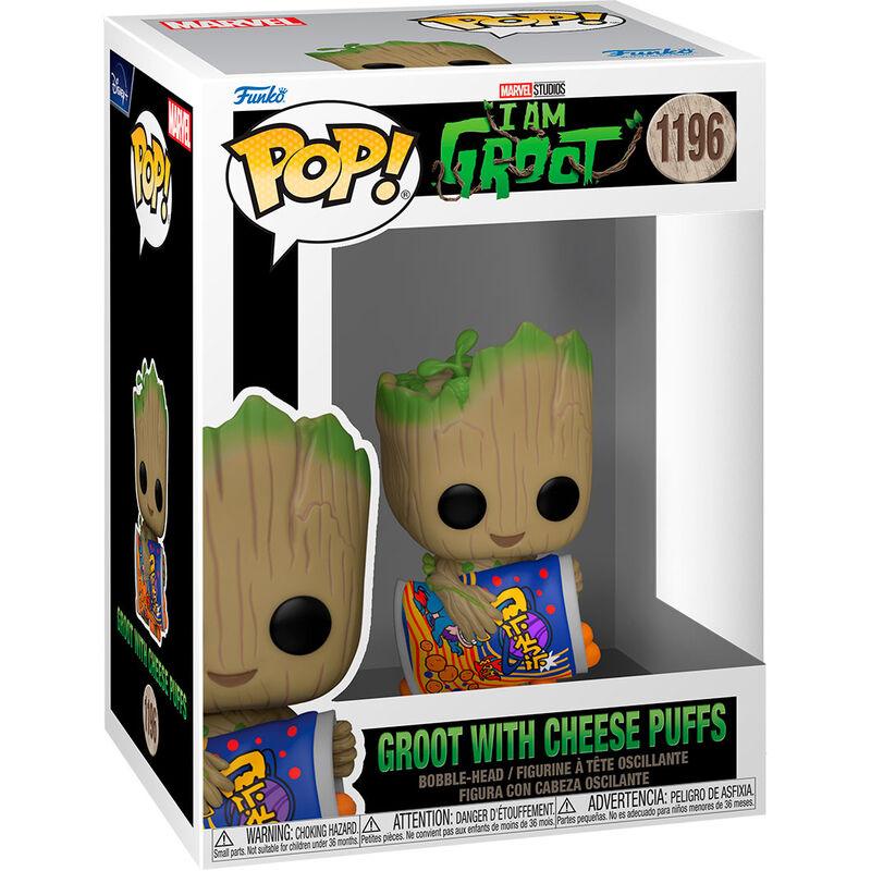 POP Figur Marvel I am Groot - Groot with Cheese Puffs